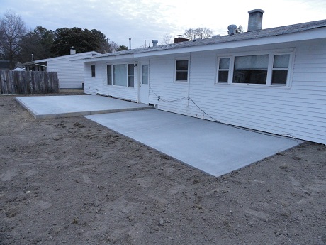 Chesapeake Concrete – Slab Foundation and Patio Addition